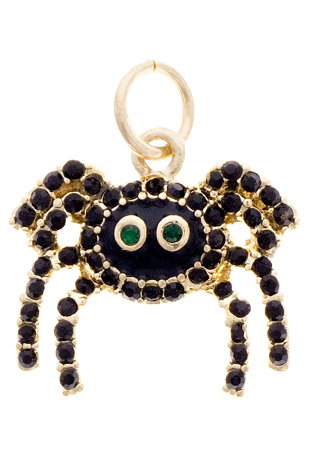 Canvas Style Pave Spider Charm in Black with Gold Plating-charm-Canvas Style-Deja Nu Boutique, Women's Fashion Boutique in Lampasas, Texas