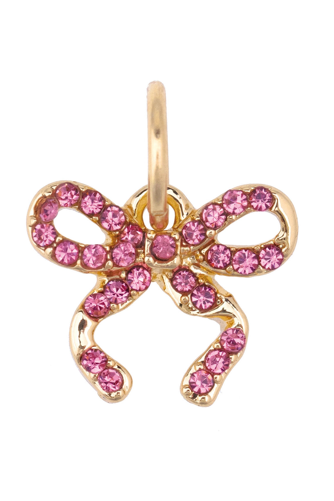 Canvas Style Pave Tied Bow Charm In Light Pink-Charms-Canvas Style-Deja Nu Boutique, Women's Fashion Boutique in Lampasas, Texas