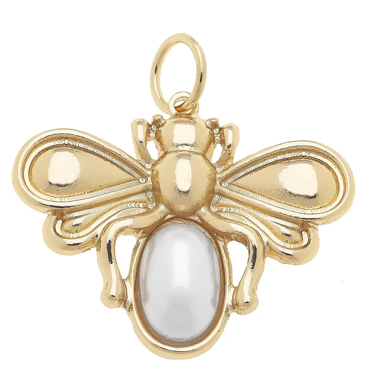 Canvas Style Pearl Bumble Bee Charm – Shiny Gold-Charms-Canvas Style-Deja Nu Boutique, Women's Fashion Boutique in Lampasas, Texas