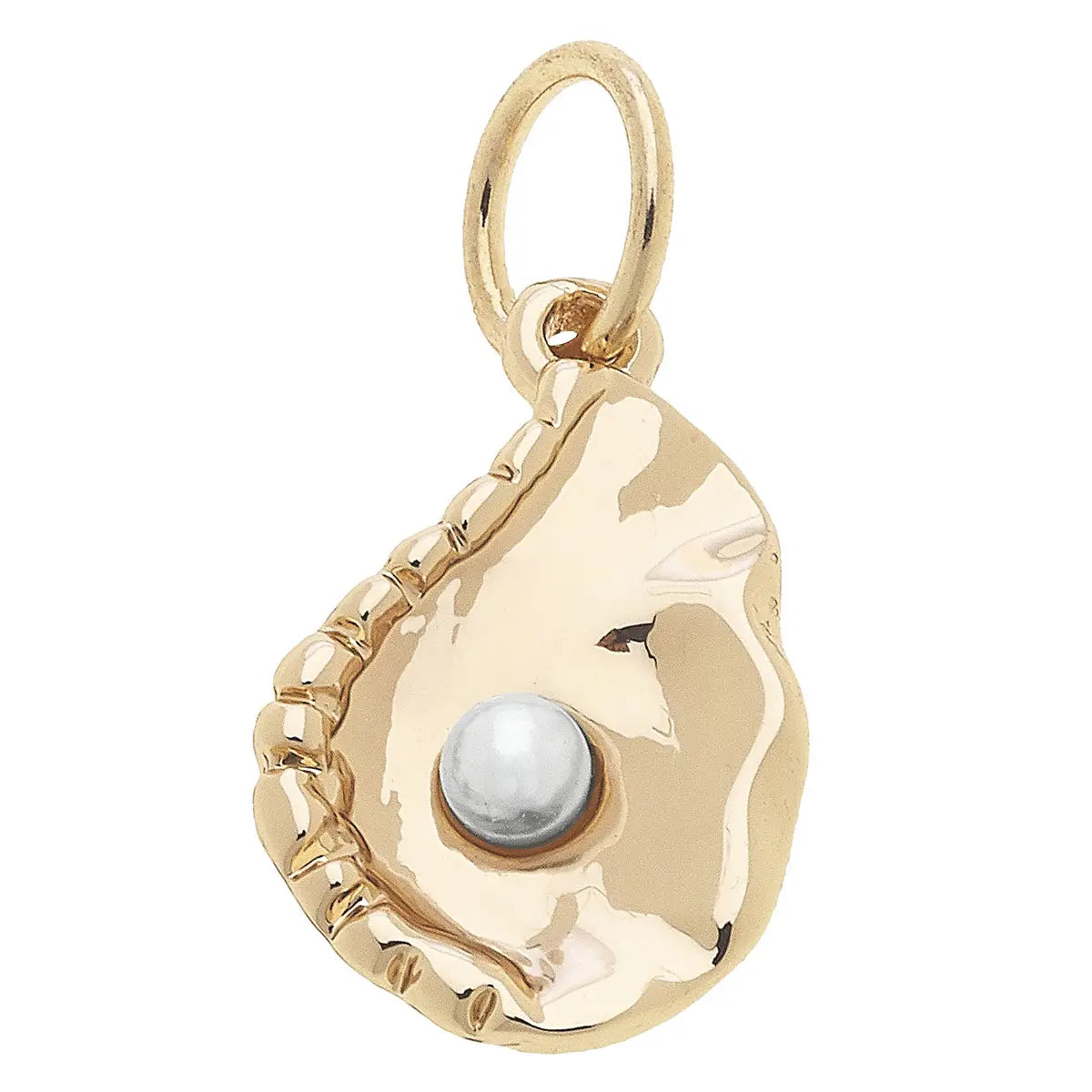 Canvas Style Pearl Oyster Charm – Shiny Gold-charm-Canvas Style-Deja Nu Boutique, Women's Fashion Boutique in Lampasas, Texas