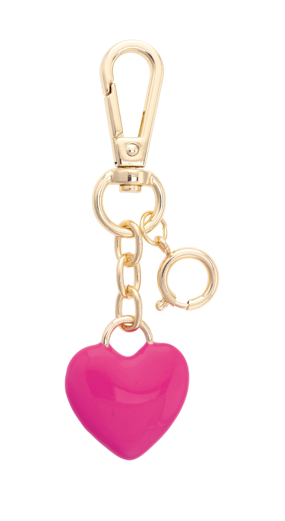 Canvas Style Puffy Enamel Heart Bag Charm in Fuchsia-purse charm-Canvas Style-Deja Nu Boutique, Women's Fashion Boutique in Lampasas, Texas