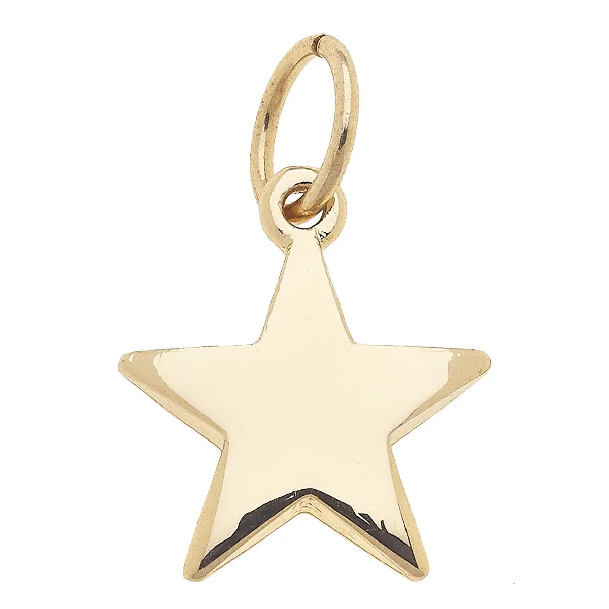 Canvas Style Puffy Star Charm In Shiny Gold-Charms-Canvas Style-Deja Nu Boutique, Women's Fashion Boutique in Lampasas, Texas