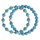 Canvas Style Rio Rancho Beaded Stretch Bracelet Set of 2 in Turquoise-Bracelets-Canvas Style-Deja Nu Boutique, Women's Fashion Boutique in Lampasas, Texas