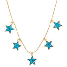 Canvas Style Southwestern Turquoise Star Charm Necklace – 18K Gold Plated-Necklaces-Canvas Style-Deja Nu Boutique, Women's Fashion Boutique in Lampasas, Texas