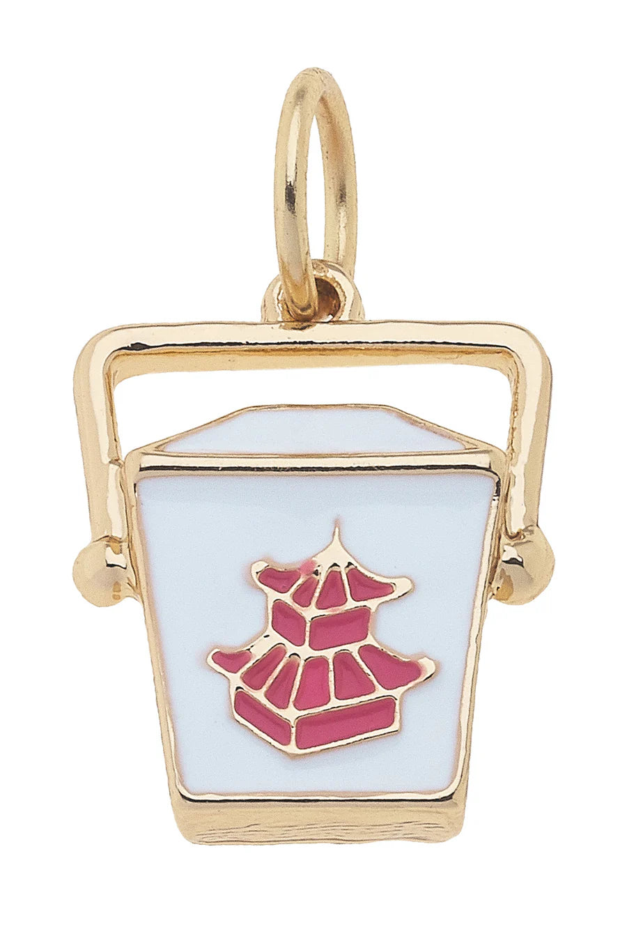 Canvas Style Takeout Box Charm in White Gold Plated-Charms-Canvas Style-Deja Nu Boutique, Women's Fashion Boutique in Lampasas, Texas