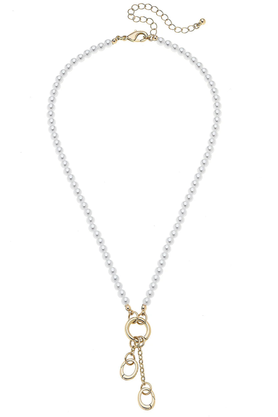 Canvas Style Teddy Pearl Beaded Necklace Base in Ivory-charm necklace-Canvas Style-Deja Nu Boutique, Women's Fashion Boutique in Lampasas, Texas