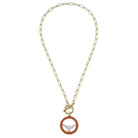 Canvas Style Texas Longhorns Logo Enamel T-Bar Necklace-Necklace Set-Canvas Style-Deja Nu Boutique, Women's Fashion Boutique in Lampasas, Texas