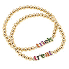 Canvas Style Trick or Treat Bracelet Set of Two In Shiny Gold-Bracelets-Canvas Style-Deja Nu Boutique, Women's Fashion Boutique in Lampasas, Texas