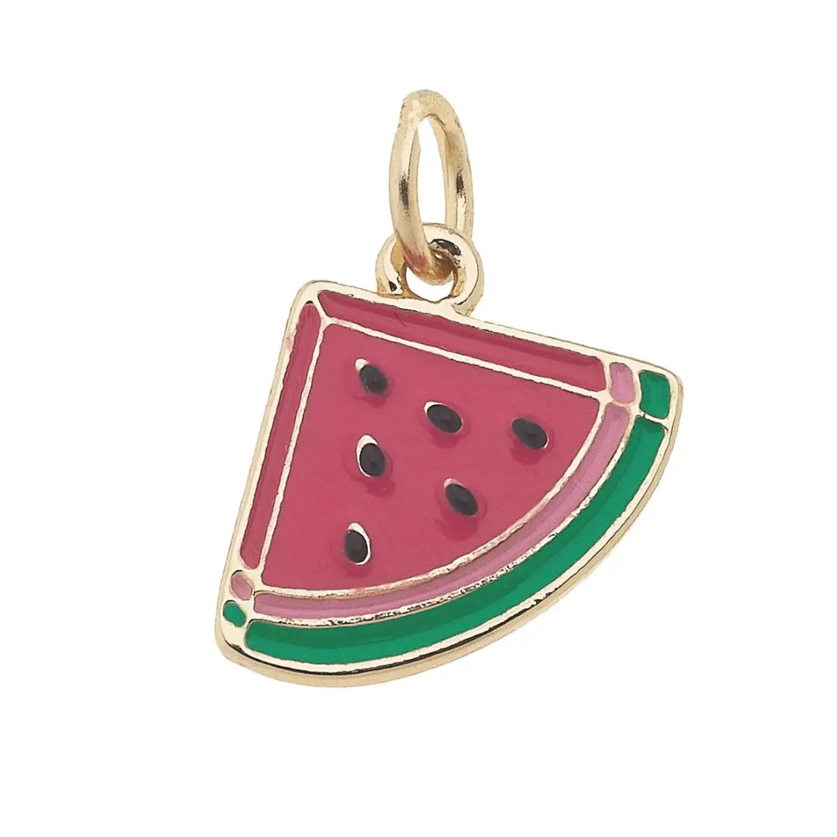 🍉 Canvas Style Watermelon Slice Charm – Red, Pink & Green-Charms-Canvas Style-Deja Nu Boutique, Women's Fashion Boutique in Lampasas, Texas