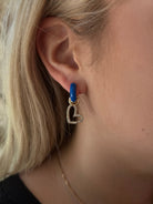 Canvas Style Pave Open Heart Huggie Charms In Shiny Gold, Set of 2-charm earrings-Canvas Style-Deja Nu Boutique, Women's Fashion Boutique in Lampasas, Texas