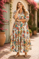 Umgee Mix Paisley Print Maxi Dress-Curvy/Plus Maxi Dresses-Umgee-Deja Nu Boutique, Women's Fashion Boutique in Lampasas, Texas