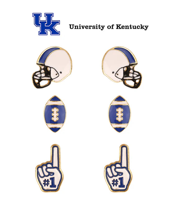 Chic & Cool Gameday 3-Pair Stud Earring Set – Helmet, Football & #1 Foam Finger-Earrings-Chic & Cool-Deja Nu Boutique, Women's Fashion Boutique in Lampasas, Texas