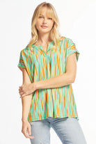 Dear Scarlett Lizzy Emerald Multi Tunic Top-Tops-Dear Scarlett-Deja Nu Boutique, Women's Fashion Boutique in Lampasas, Texas