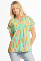 Dear Scarlett Lizzy Emerald Multi Tunic Top-Tops-Dear Scarlett-Deja Nu Boutique, Women's Fashion Boutique in Lampasas, Texas