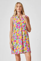 Dear Scarlett Lizzy Magenta Pineapple Tank Dress-Dresses-Dear Scarlett-Deja Nu Boutique, Women's Fashion Boutique in Lampasas, Texas