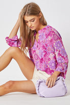 Dear Scarlett Lizzy Magenta Tunic Top-Tops-Dear Scarlett-Deja Nu Boutique, Women's Fashion Boutique in Lampasas, Texas