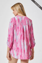 Dear Scarlett Lizzy Pink Multi Tunic Top Plus-Curvy/Plus Blouses-Dear Scarlett-Deja Nu Boutique, Women's Fashion Boutique in Lampasas, Texas