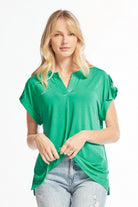 Dear Scarlett Lizzy Solid Emerald Tunic Top LIZSS-C0151-Tops-Dear Scarlett-Deja Nu Boutique, Women's Fashion Boutique in Lampasas, Texas