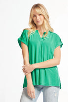 Dear Scarlett Lizzy Solid Emerald Tunic Top LIZSS-C0151-Tops-Dear Scarlett-Deja Nu Boutique, Women's Fashion Boutique in Lampasas, Texas