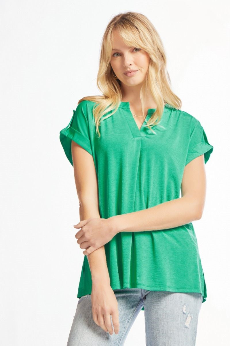 Dear Scarlett Lizzy Solid Emerald Tunic Top LIZSS-C0151-Tops-Dear Scarlett-Deja Nu Boutique, Women's Fashion Boutique in Lampasas, Texas