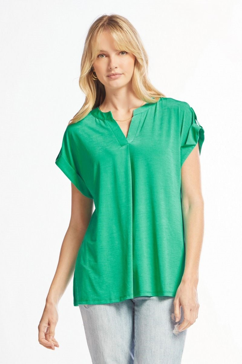 Dear Scarlett Lizzy Solid Emerald Tunic Top LIZSS-C0151-Tops-Dear Scarlett-Deja Nu Boutique, Women's Fashion Boutique in Lampasas, Texas