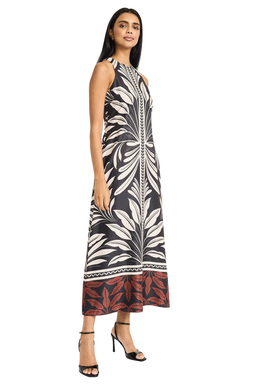 Donna Morgan For Maggy London Raye Leaf Print Maxi Dress-Dresses-Donna Morgan-Deja Nu Boutique, Women's Fashion Boutique in Lampasas, Texas