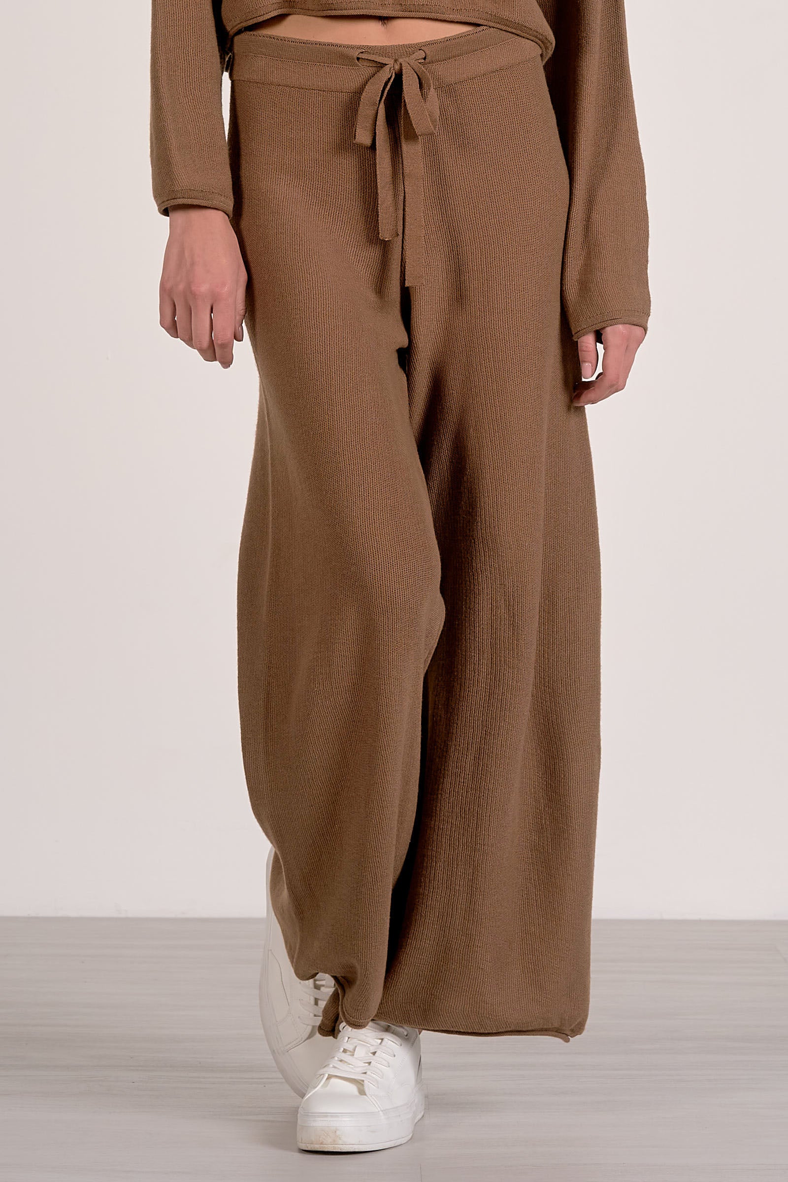 ELAN Caramel Drawstring Wide Leg Pants-Pants-Elan-Deja Nu Boutique, Women's Fashion Boutique in Lampasas, Texas