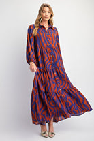 Easel Sophia Button Down Woven Maxi Dress Plus-Maxi Dresses-Easel-Deja Nu Boutique, Women's Fashion Boutique in Lampasas, Texas