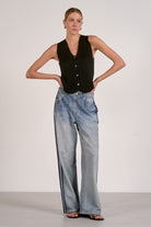 Elan Jojo Track Sweatpant Jean-Bottoms-Elan-Deja Nu Boutique, Women's Fashion Boutique in Lampasas, Texas