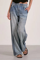 Elan Jojo Track Sweatpant Jean-Bottoms-Elan-Deja Nu Boutique, Women's Fashion Boutique in Lampasas, Texas