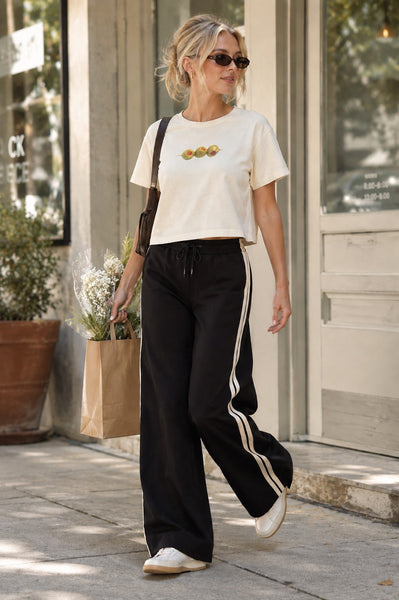 ⭐︎新品即完品⭐︎Nala Easy Slim Tapered Pants Elan Black Natural Track Pants – Deja Nu Tx