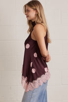 Entro Blush Dot Lace Halter Top-Lace Top-Entro-Deja Nu Boutique, Women's Fashion Boutique in Lampasas, Texas