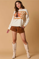 Fantastic Fawn Thanksgiving Gobble Sweater In Cream-Sweaters-Fantastic Fawn-Deja Nu Boutique, Women's Fashion Boutique in Lampasas, Texas