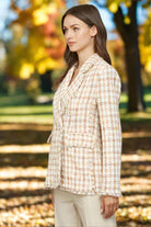 Fate Ivory Multi Fray Detail Tweed Blazer – Double Breasted Lurex Statement Jacket-Blazers-Fate-Deja Nu Boutique, Women's Fashion Boutique in Lampasas, Texas