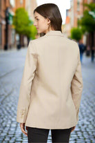 Fate Taupe Linen Blend Oversized Blazer – Relaxed Fit with Flap Pockets-Jackets-Fate-Deja Nu Boutique, Women's Fashion Boutique in Lampasas, Texas