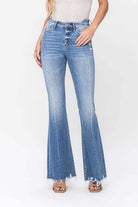 Flying Monkey High Rise Panel Flare Jeans-Jeans-Flying Monkey-Deja Nu Boutique, Women's Fashion Boutique in Lampasas, Texas