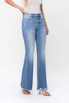 Flying Monkey High Rise Panel Flare Jeans-Jeans-Flying Monkey-Deja Nu Boutique, Women's Fashion Boutique in Lampasas, Texas