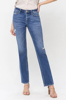 Flying Monkey Mid Rise Regular Straight Jeans-Jeans-Flying Monkey-Deja Nu Boutique, Women's Fashion Boutique in Lampasas, Texas