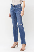 Flying Monkey Mid Rise Regular Straight Jeans-Jeans-Flying Monkey-Deja Nu Boutique, Women's Fashion Boutique in Lampasas, Texas