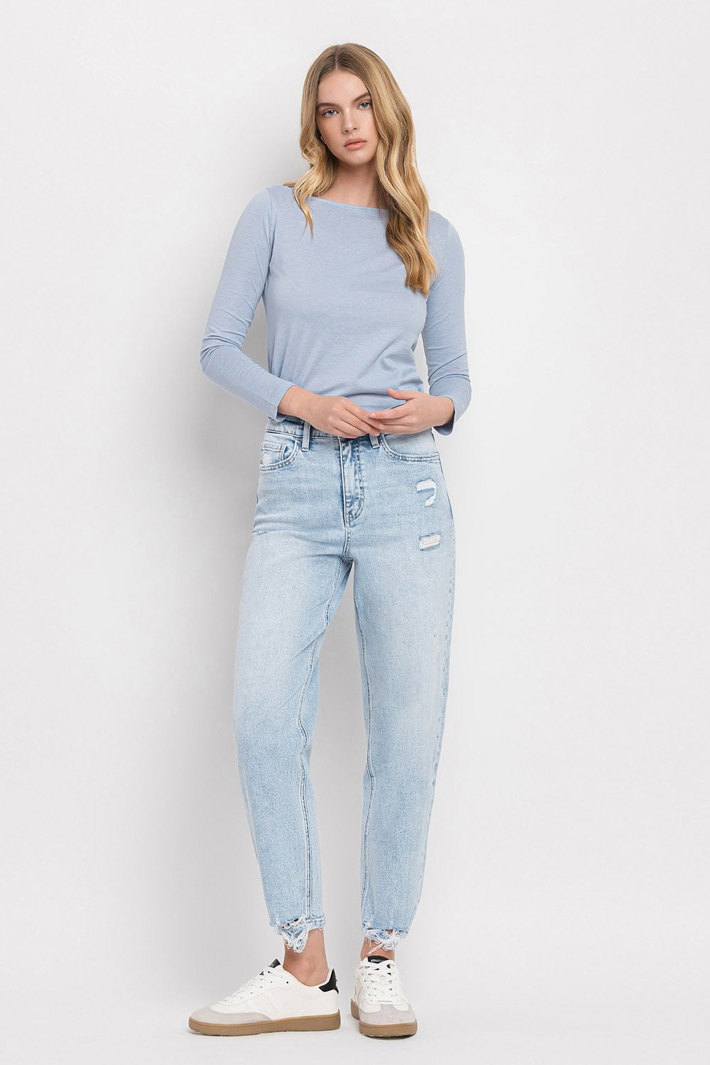 Flying Monkey Super High Rise Barrel Leg Jeans-Jeans-Flying Monkey-Deja Nu Boutique, Women's Fashion Boutique in Lampasas, Texas