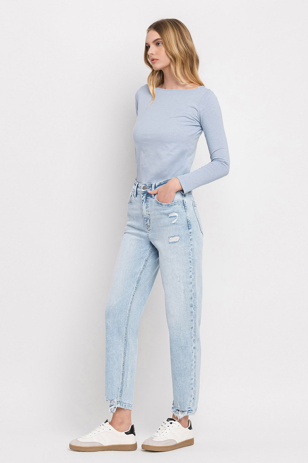 Flying Monkey Super High Rise Barrel Leg Jeans-Jeans-Flying Monkey-Deja Nu Boutique, Women's Fashion Boutique in Lampasas, Texas