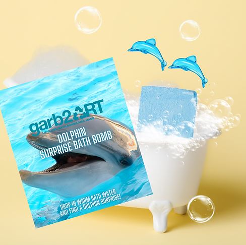 GARB2ART Dolphin Surprise Bath Bomb – Toy Inside!-Bath Bomb-GARB2ART-Deja Nu Boutique, Women's Fashion Boutique in Lampasas, Texas