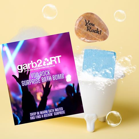 GARB2ART You Rock Surprise Bath Bomb – Rock-Inspired Fun Inside!-Bath Bomb-GARB2ART-Deja Nu Boutique, Women's Fashion Boutique in Lampasas, Texas