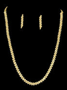 Gold Crystal Necklace & Earring Set – Classic Sparkle Jewelry-Necklace Set-Deja Nu Tx-Deja Nu Boutique, Women's Fashion Boutique in Lampasas, Texas