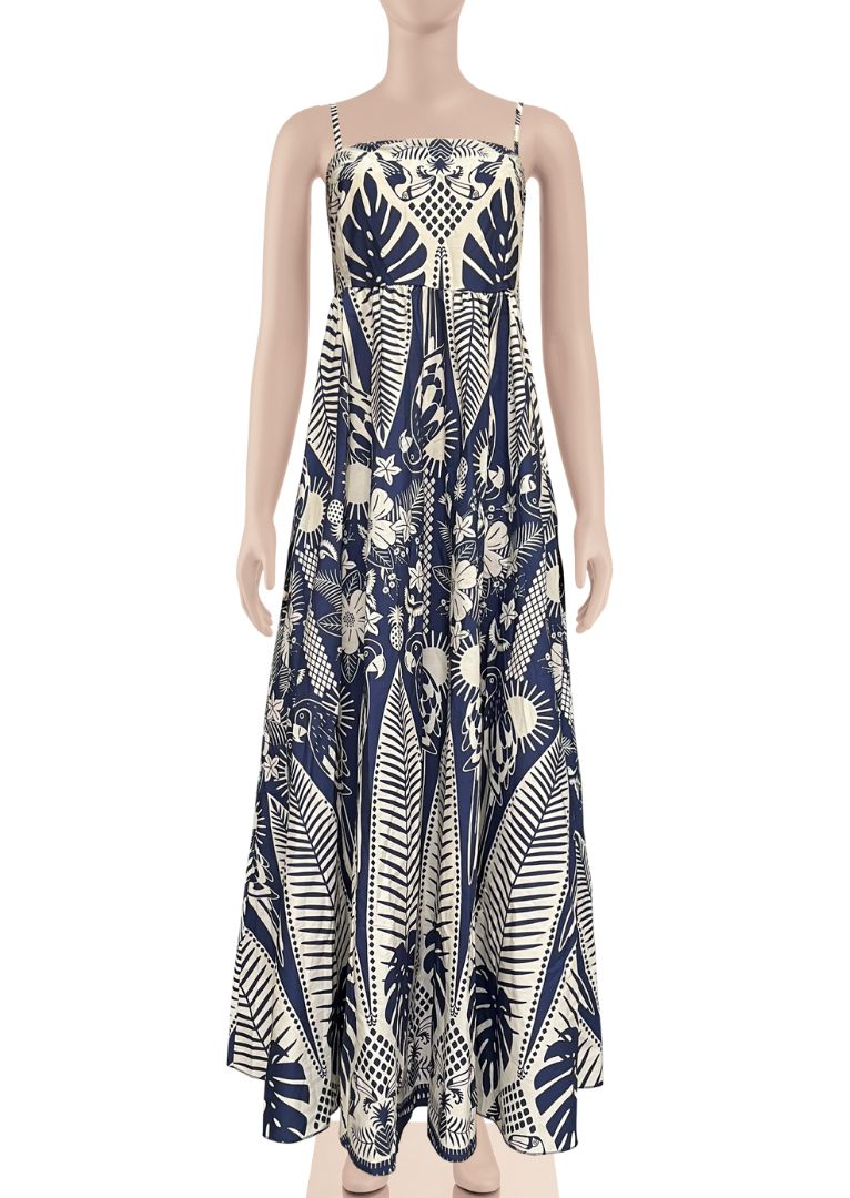 Zenara Dabian Spaghetti Strap Maxi Dress-Maxi Dresses-Zenara-Deja Nu Boutique, Women's Fashion Boutique in Lampasas, Texas