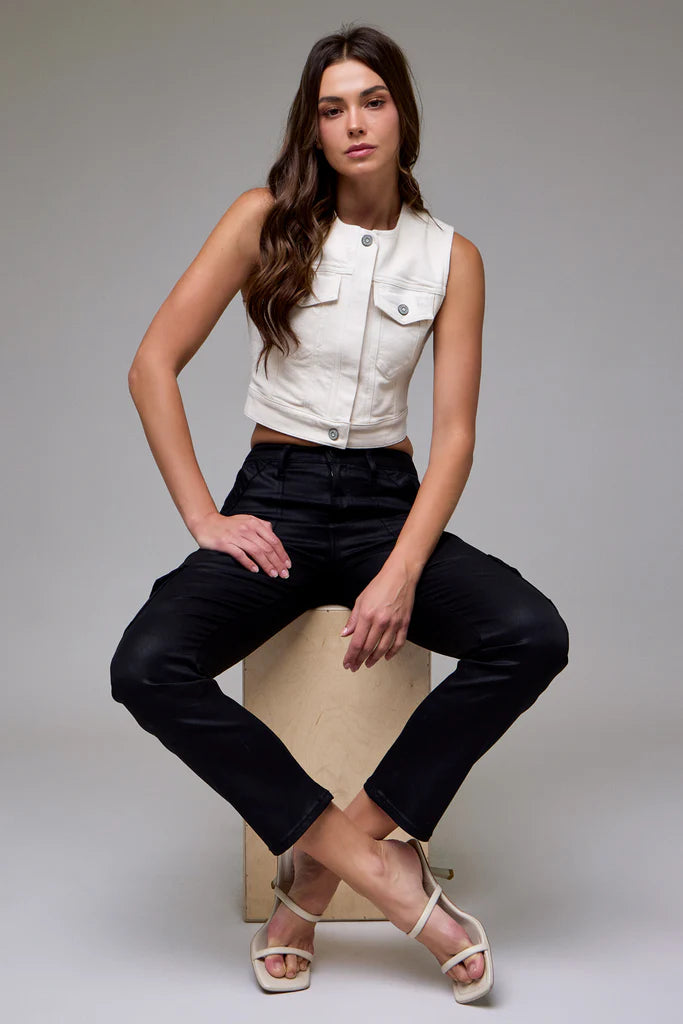 Hidden Quinn Black Coated Cargo Cigarette Skinny-Jeans-Hidden-Deja Nu Boutique, Women's Fashion Boutique in Lampasas, Texas