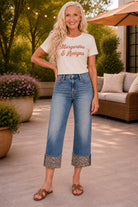 Hidden Logan High Rise Dad Jeans with Cheetah Cuff-Jeans-Hidden-Deja Nu Boutique, Women's Fashion Boutique in Lampasas, Texas