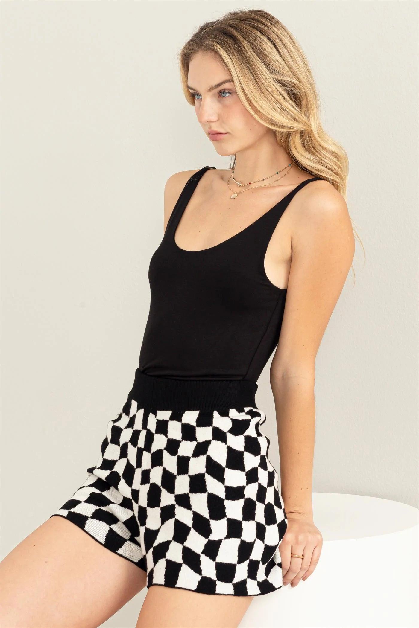 Hyfve Double Zero Balance Out Scoop Neck Cami Top In Black-Camis/Tanks-Hyfve-Deja Nu Boutique, Women's Fashion Boutique in Lampasas, Texas