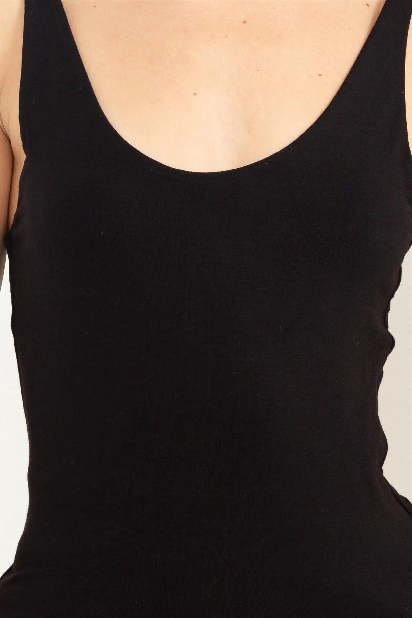 Hyfve Double Zero Balance Out Scoop Neck Cami Top In Black-Camis/Tanks-Hyfve-Deja Nu Boutique, Women's Fashion Boutique in Lampasas, Texas