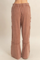Hyfve Double Zero Mineral Washed Utility Sweatpants in Chestnut-Bottoms-Hyfve-Deja Nu Boutique, Women's Fashion Boutique in Lampasas, Texas